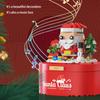 Christmas Decoration Music Box Merry Christmas Music Theme Floating Snow Light Santa Claus Snowman Music Box Xmas Birthday Gift