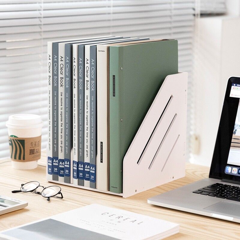 Box Folder Storage Box File Rack Storage Rack Office Supplies Vertical File Shelf Non-Metallic File Classification Column Material Organizing Shelf