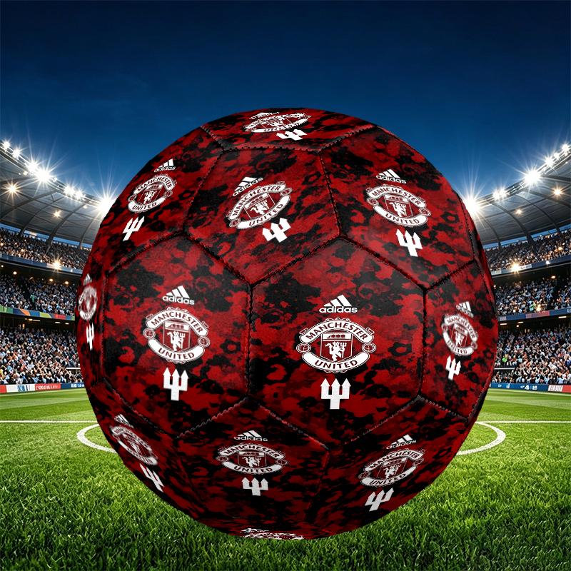 Manchester United F.C Print Size 5 Soccer Ball, PU Wear Resistant Football for Match Training and Daily Practice, Birthday Gift for Soccer Fans