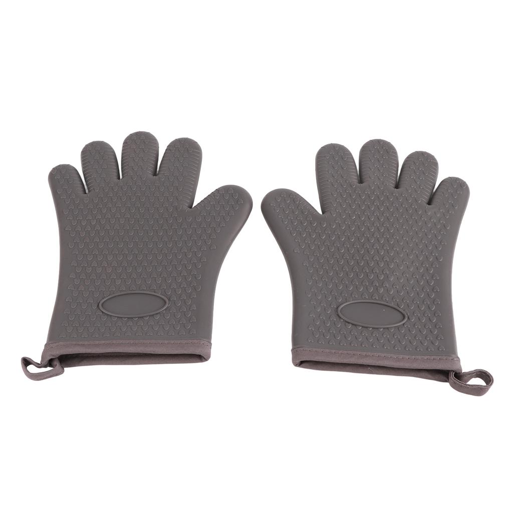 Hitzebeständige Handschuhe Grillhandschuhe Verbrühschutz Silikon Ofenhandschuhe für Küche Kochen Backen
