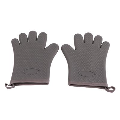 Heat Resistant Gloves Grilling Gloves Anti Scalding Silicone Oven Gloves for Kitchen Cooking Baking