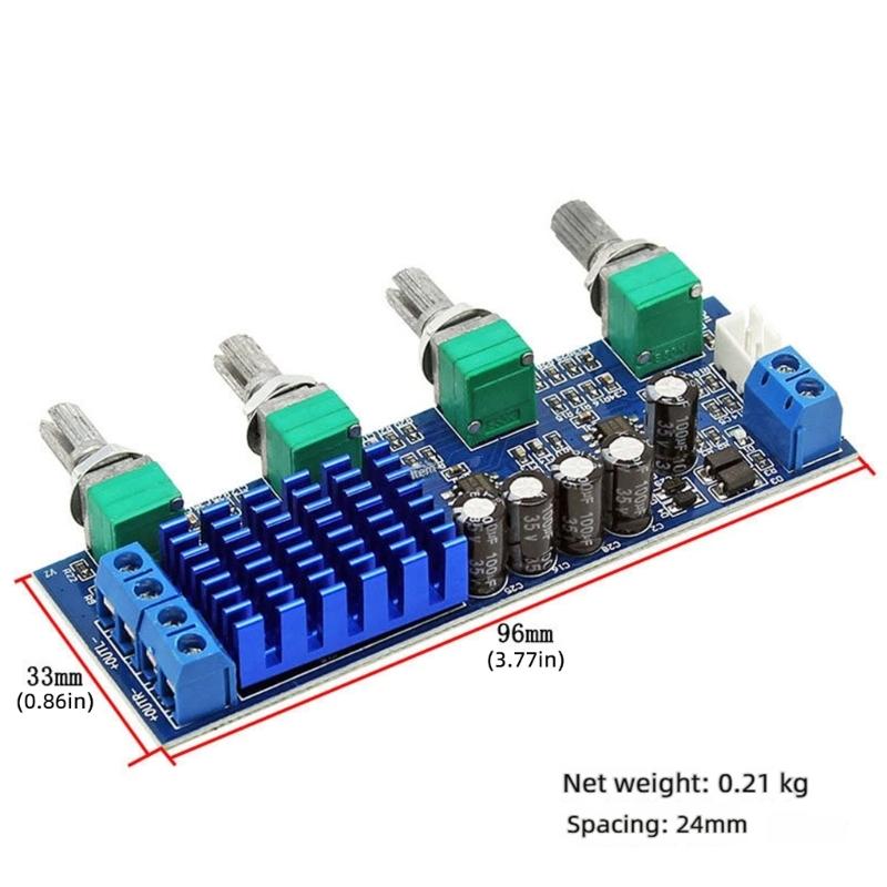 Stereo-Endstufenplatine TPA3116D2 2x80W, DC12V-24V Verstärkermodul für Heim-Lautsprecher-Upgrades, Individuelle Sound-Builds und DIY-Nutzung