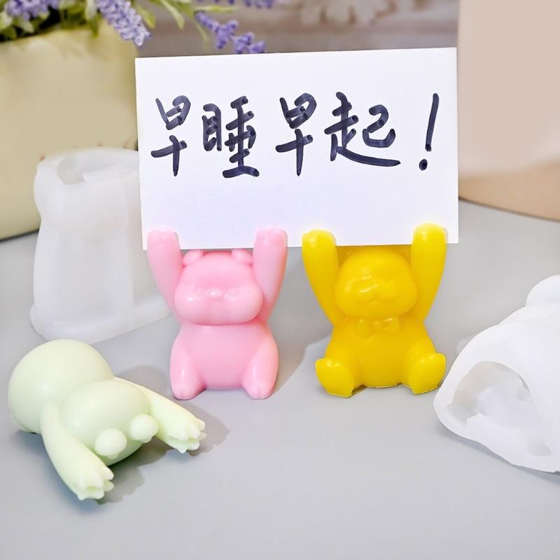 Hand Raised Animal Message Clip Silicone Mold Versatile Mold for Creating Animal Desk Organizers and Keepsakes