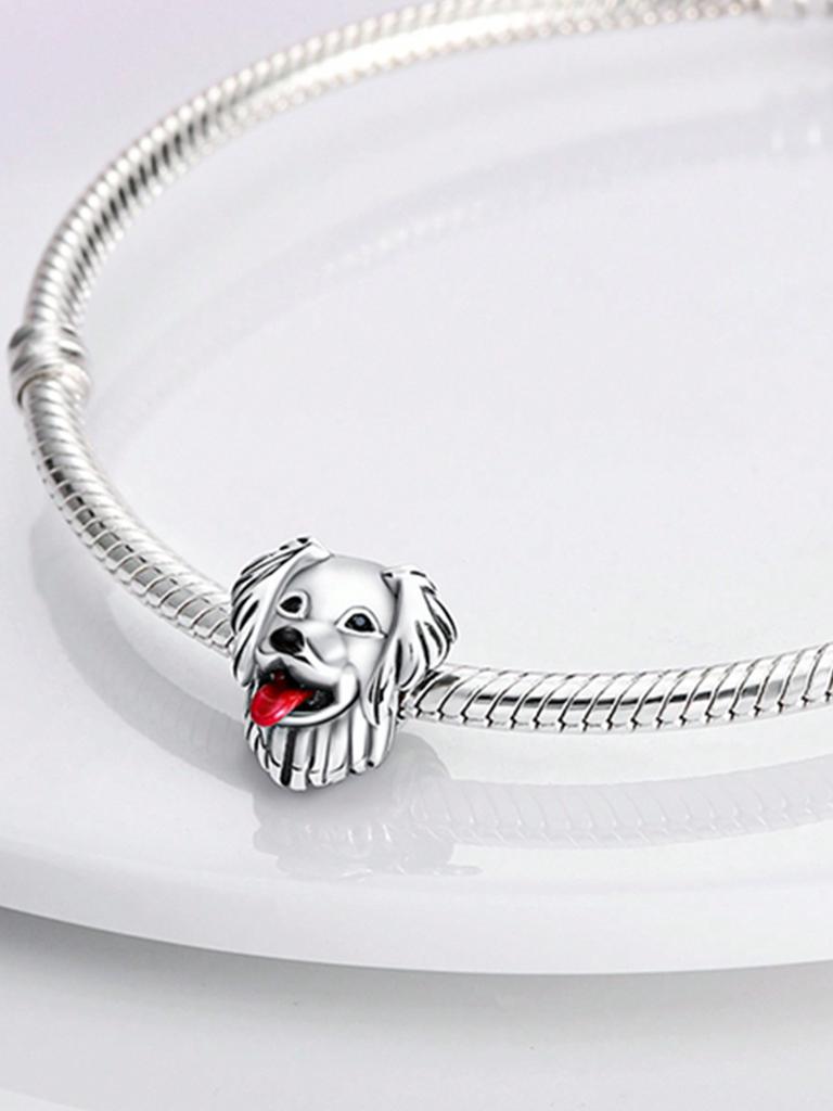 Charms Plata Niedlicher Kleiner Dinosaurier Erdbeerperlen Charm Kupferbeschichtet Passend für Charms Originalarmband Zum Schmuckherstellen DIY Charm