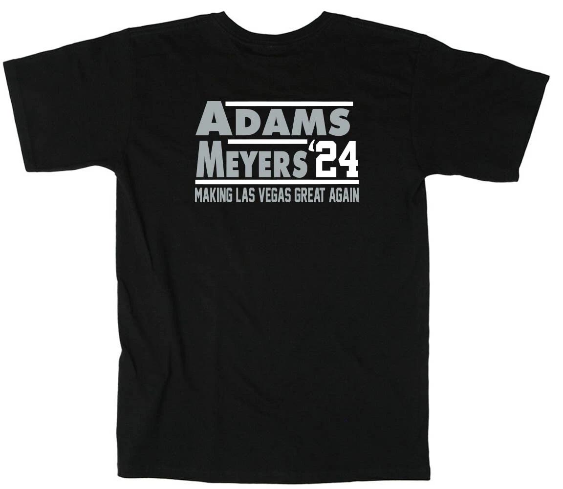 Jakobi Meyers Davante Adams Las Vegas Raiders 2024 Long Short Sleeve T-Shirt XS