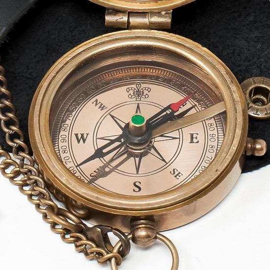 Brass Compass Gift for Teenage, Gift for Him, Birthday, Baptism, Graduation,