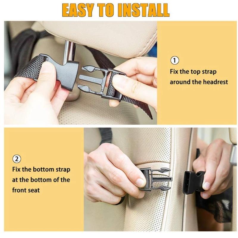 Car Backseat Organizer with Touch Screen Tablet Holder Auto Storage Pockets Cover Car Seat Back Protectors Seat Back Bag