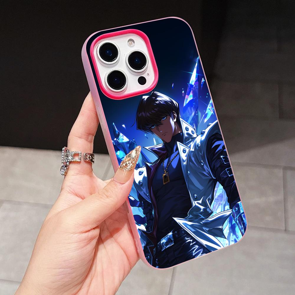 

Yugioh Seto Kaiba Phone Case for iPhone 17 16 15 14 13 12 11 Air Pro Max Plus Jelly Double layer Rose Red Cover iPhone 15 Plus