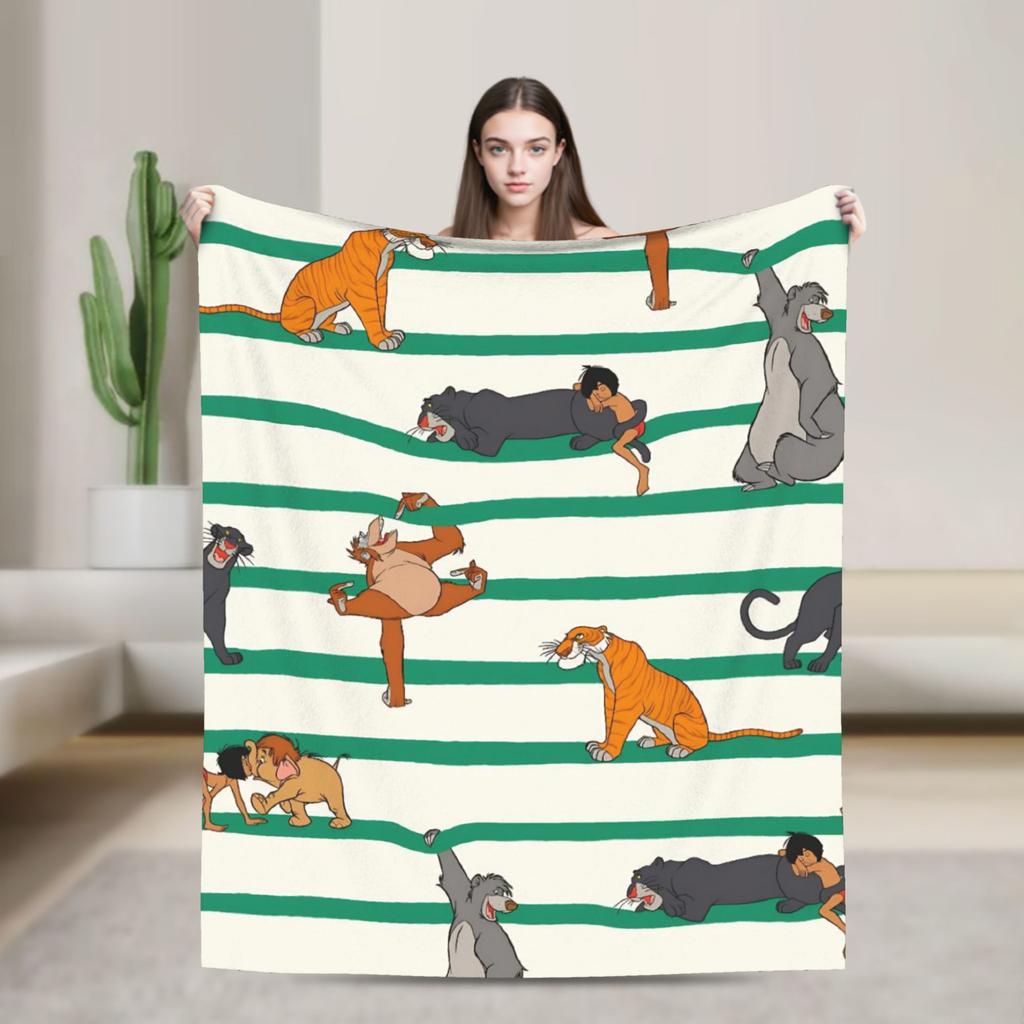 The Jungle Book Super Soft Blankets Picnic Plush Bedding Throws Street Trend Bedroom Flannel Bedspread Sofa Bed Cover