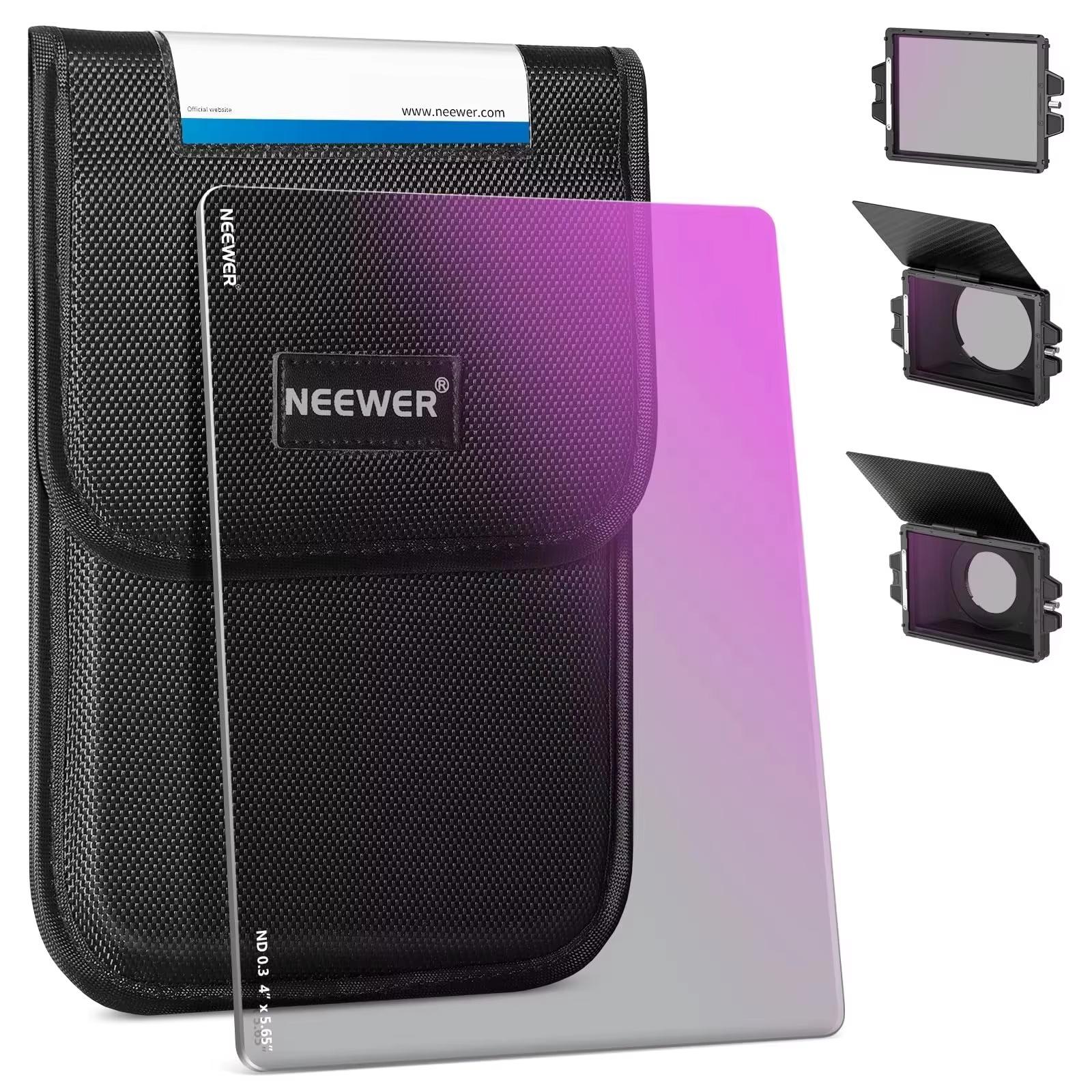 NEEWER Square ND Filter 4 x5.65 Dual Sided Cinema Neutral Density Filter with Tilta / SmallRig Matte Box for Tilta SmallRig ND0.3