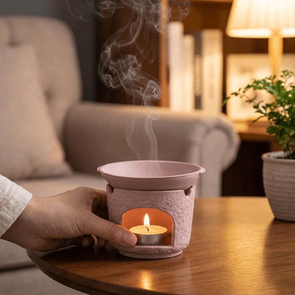 Ceramic Incense Burner Removable Bowl Aromatherapy Stove Diffuser Oil Burners Tea Ceremony