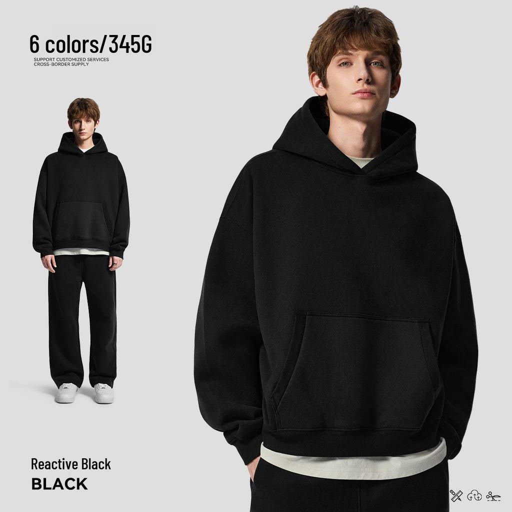 Men's High-End Hoodie: 2025 New Style, Velvet Thickened, Trendy Autumn/Winter Sweatshirt