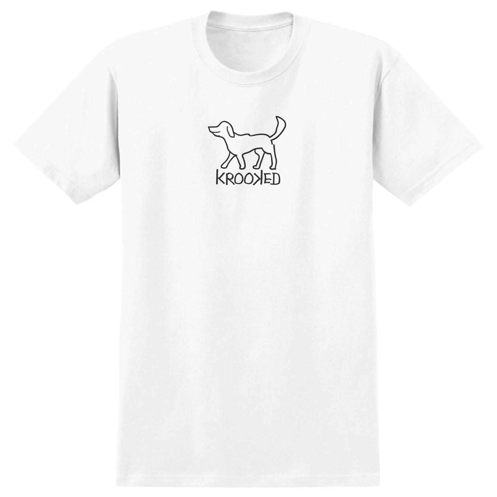 Krooked Skateboards Shirt El Perro White/Black 4XL