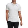 adidas Gameset Solid Color Logo Micro Mark Tennis Sports Short Sleeve Polo Shirt White Men's HB9135