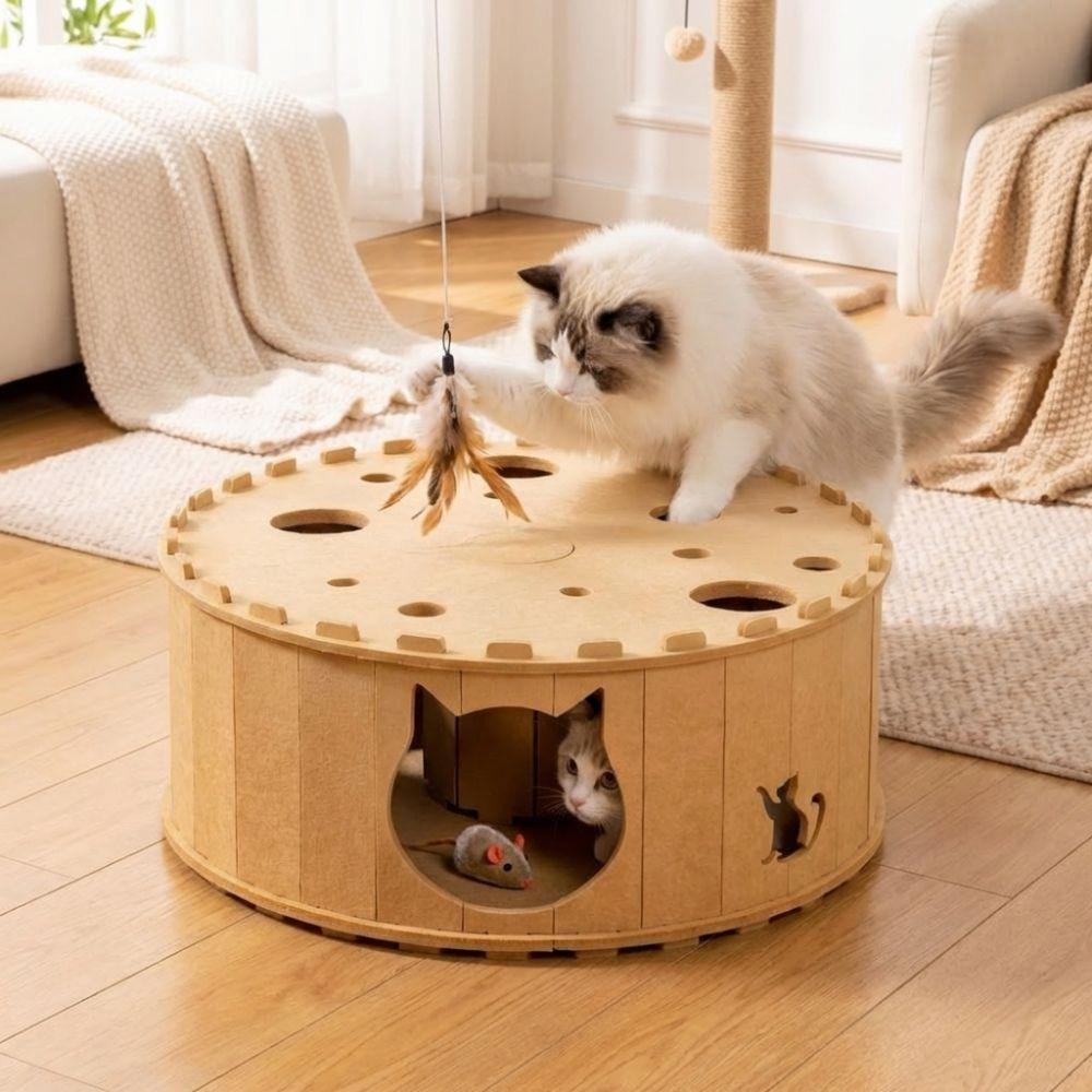 Wear-Resistant Felt Cat Toy Tunnel Breathable Cat Hiding Nest  for Cats Kittens