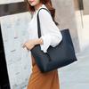 Women Tote Bag Solid Color Shoulder Bag Magnetic Closure Faux Leather Handbag with Separate Small Clutch for Work Travel Party