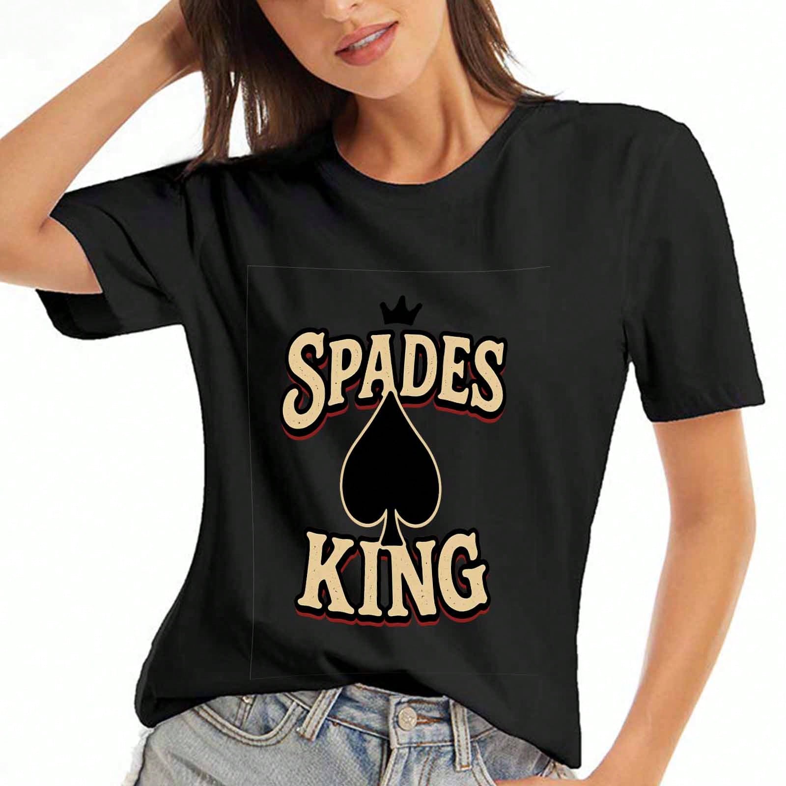 Spade Number Two unisex Cotton T Shirt, Premium Cotton Print, Durable, Casual And Fashionable. Unique Playing Card Graphic Tee, Perfect Gift For Card S разноцветный