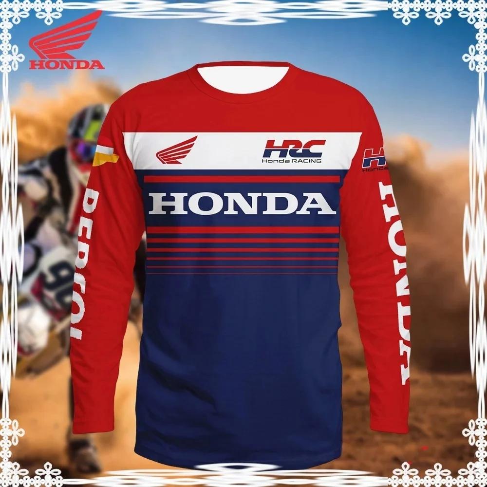 BWG5  Honda 2026 Summer New Off-Road Motorcycle Riding T-Shirt Breathable Sportswear Men and Women Riding Clothes