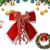 Christmas Bow Ornaments Xmas Tree Velvet Craft Bowknot Xmas Wreath Garland Decorative Ribbon Bows Christmas Decoration