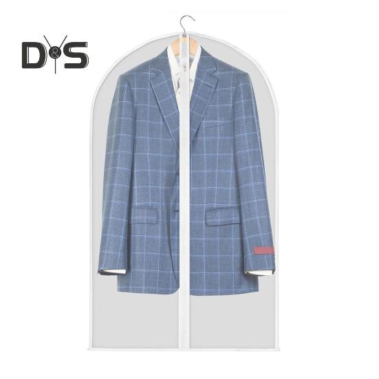 5/10Pcs Garment Bags with Zipper Translucent Suit Bags Reusable Washable Wardrobe Organization Clothes Hanging Bags