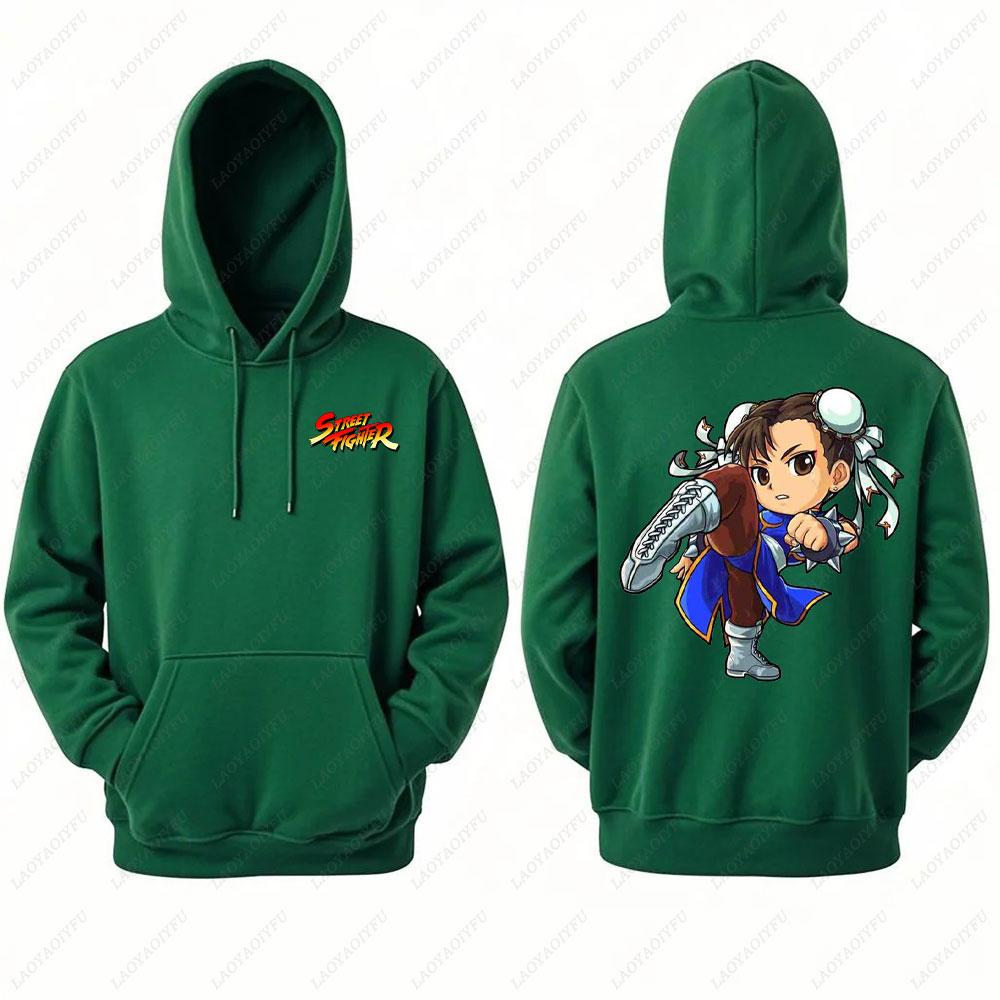 Unisex Chun Li Street Fighter Long Sleeve Hoodie Autumn Winter Fashion Harajuku Streetwear Tops for Men Man hoodies men clothin