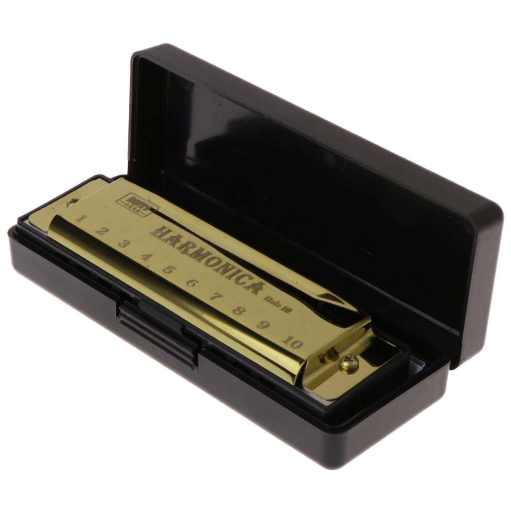 10 Holes for Key of C Blues Harmonica Musical Instrument Educational Toy with Fo