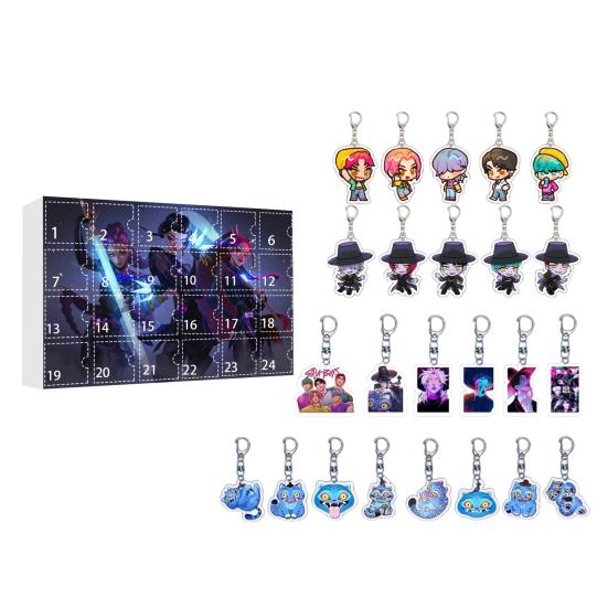Advent Calendar 2025 24 Days Christmas Countdown Calendar with 24 Keychain Toys Gifts for Kids Adult Teens