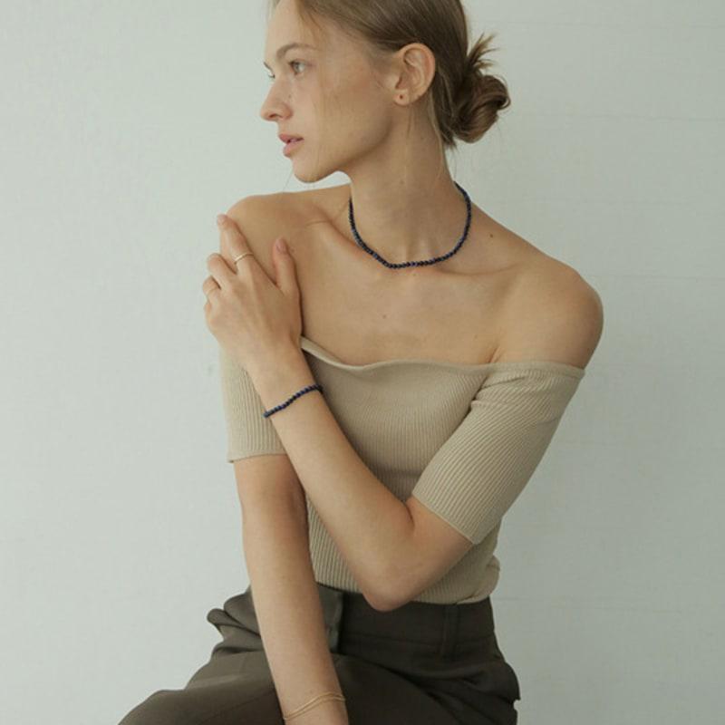 Modernlike Silver 925 Lapis Necklace 4.5mm