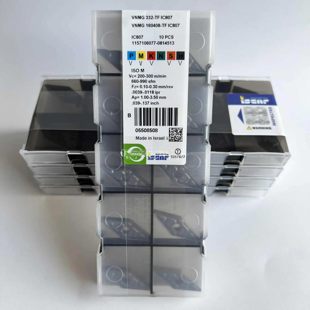 ISCAR / VNMG160408-TF IC807 /Industrial Indexable Carbide Inserts 10 Pcs