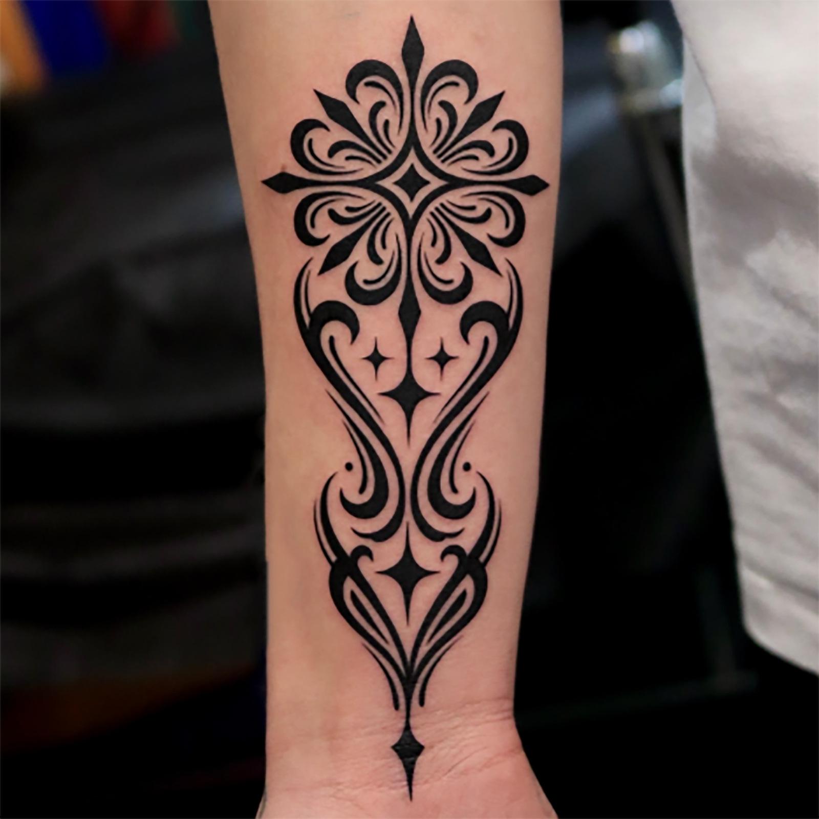 Glow Makeup Unisex Dark Advanced Sense Personality Wind Domineering Tribe Totem Tattoo Sticker