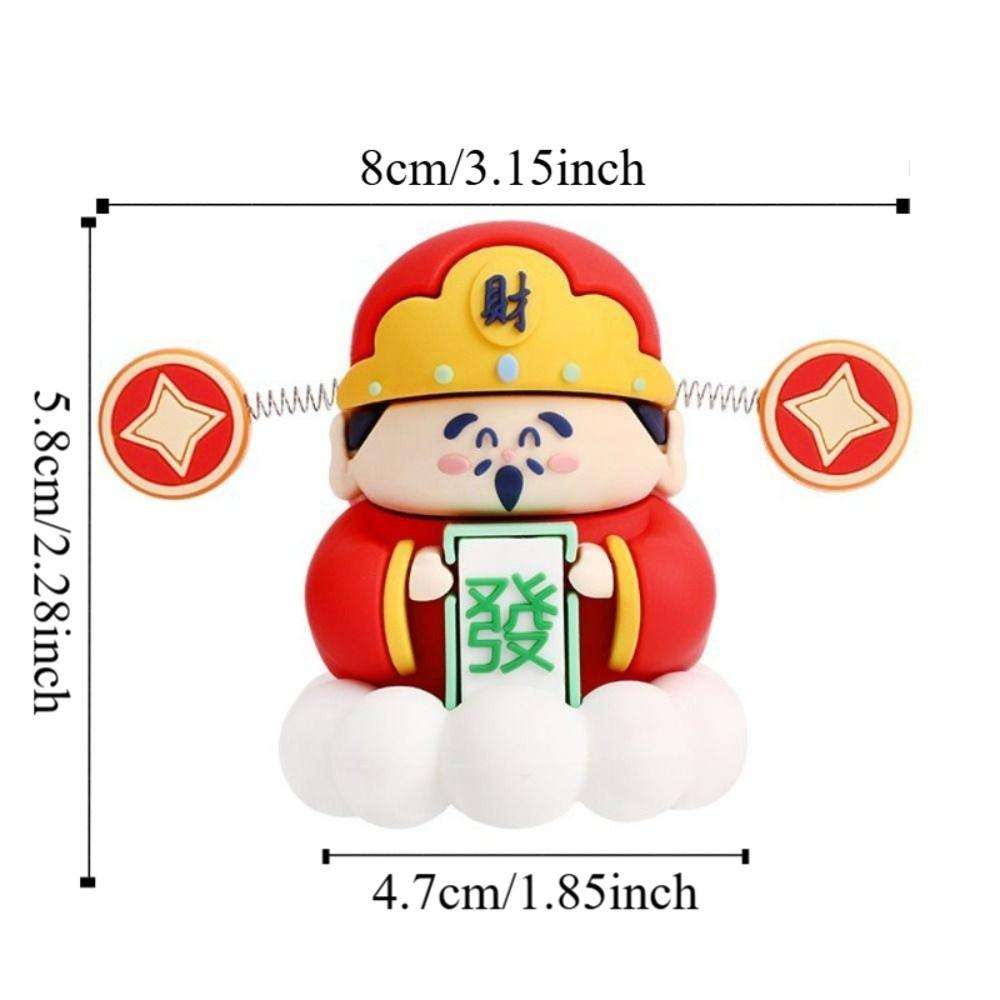 Creative God of Wealth Decoration Cartoon Car Ornaments Mini God of Wealth Mascot  Home