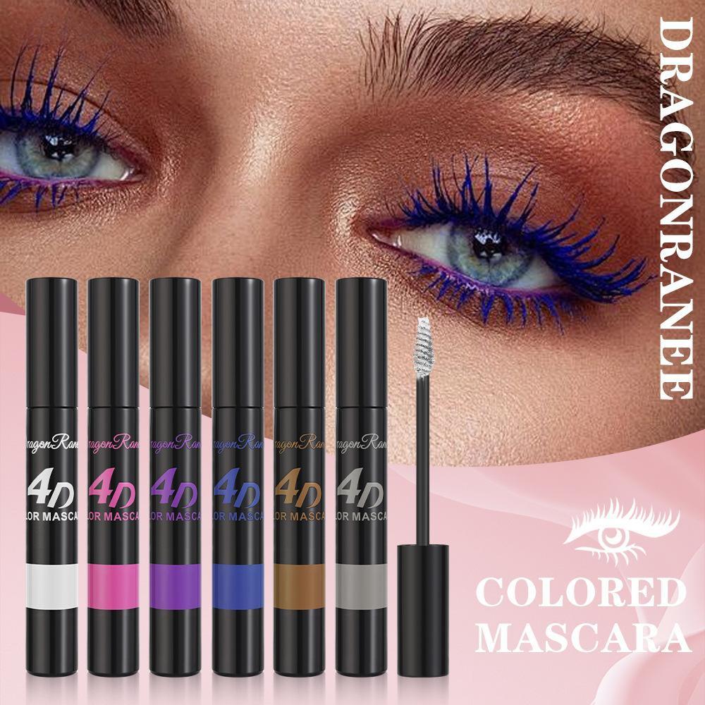 Mascara 5D colorato volume styling duraturo blu viola arricciatura allungamento impermeabile asciugatura rapida trucco occhi ciglia estensione seta