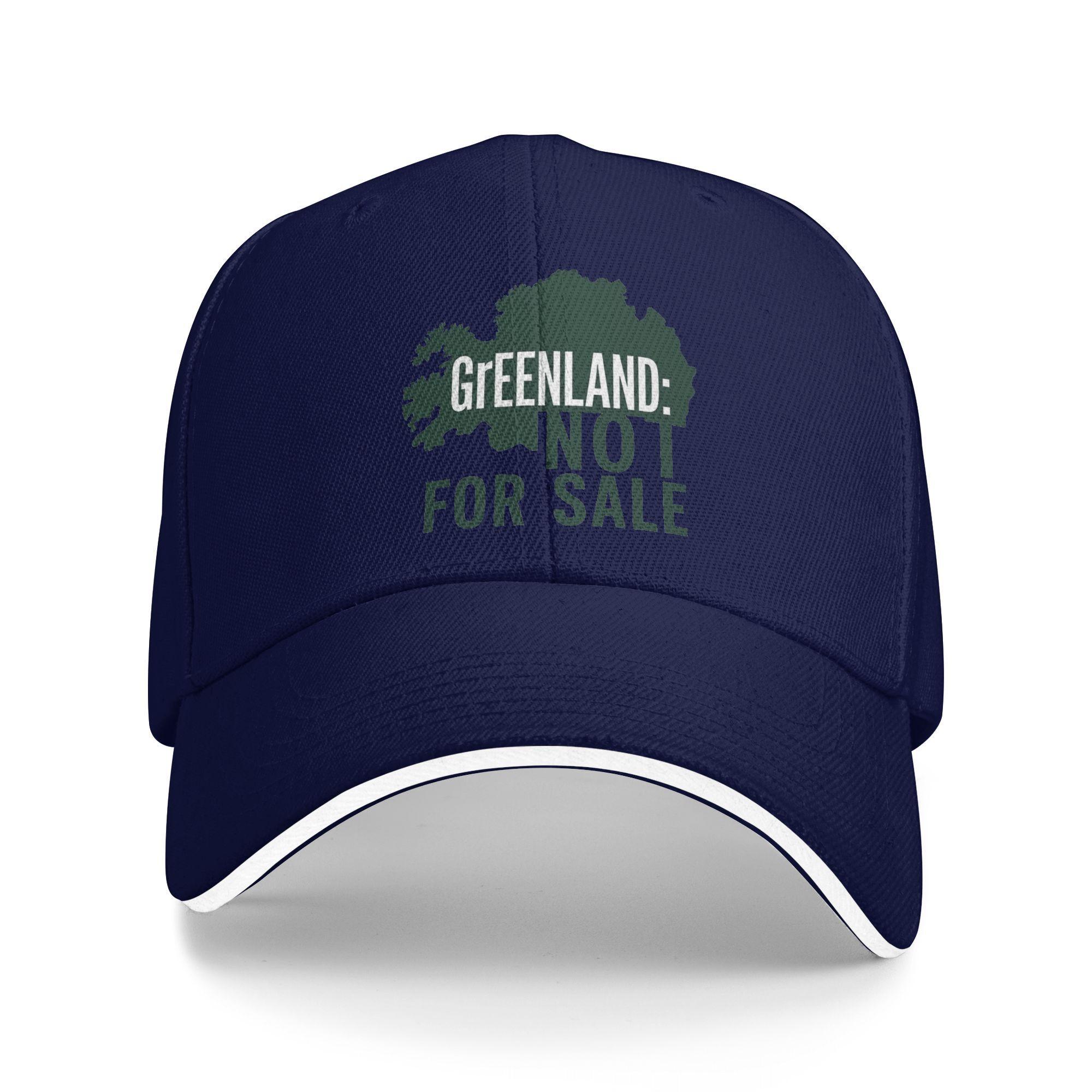 

Summer Greenland Is Not For Sale Baseball Cap Tennis Skate Y2k Funny Design Sun Hip Hop Hats Men Women Dropshipping Cap One Size темно-синього кольору