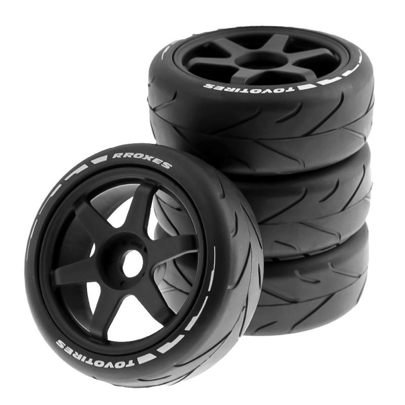 4PCS RC On-Road Tires Wheels 17mm Hex for 1/8 Arrma Limitless Infraction Felony ZD Racing HongNor Upgrade Parts