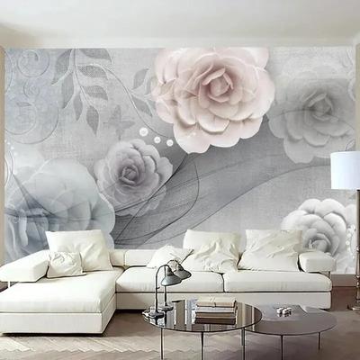 3d Wallpaper Europäischen Retro Blume Poster Wandbild Wohnzimmer Tv Sofa Hintergrund Wandbild Wohnkultur Fresko