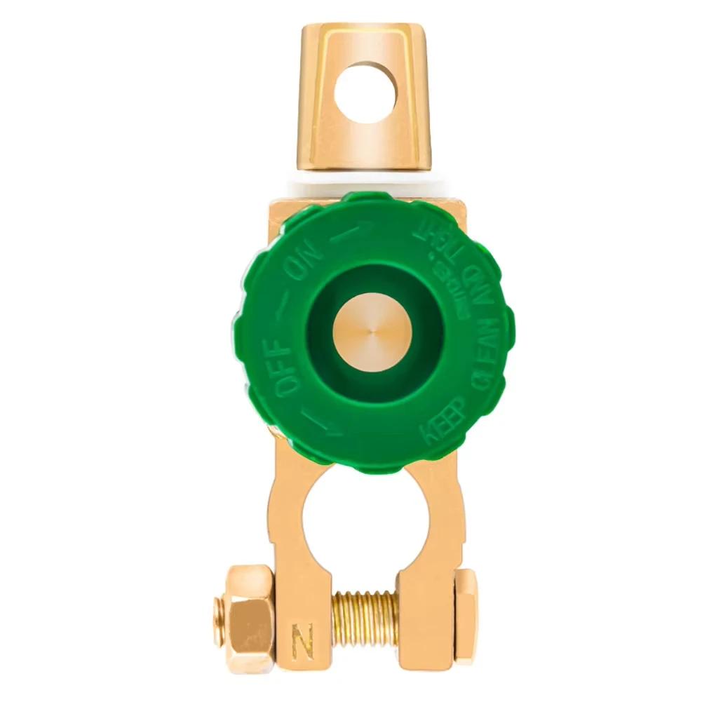 Heavy-Duty Brass Battery Disconnect Switch,17MM Negative Terminal Quick Cut-off Isolator Knob Anti-Leakage for 12V 24V Vehicles