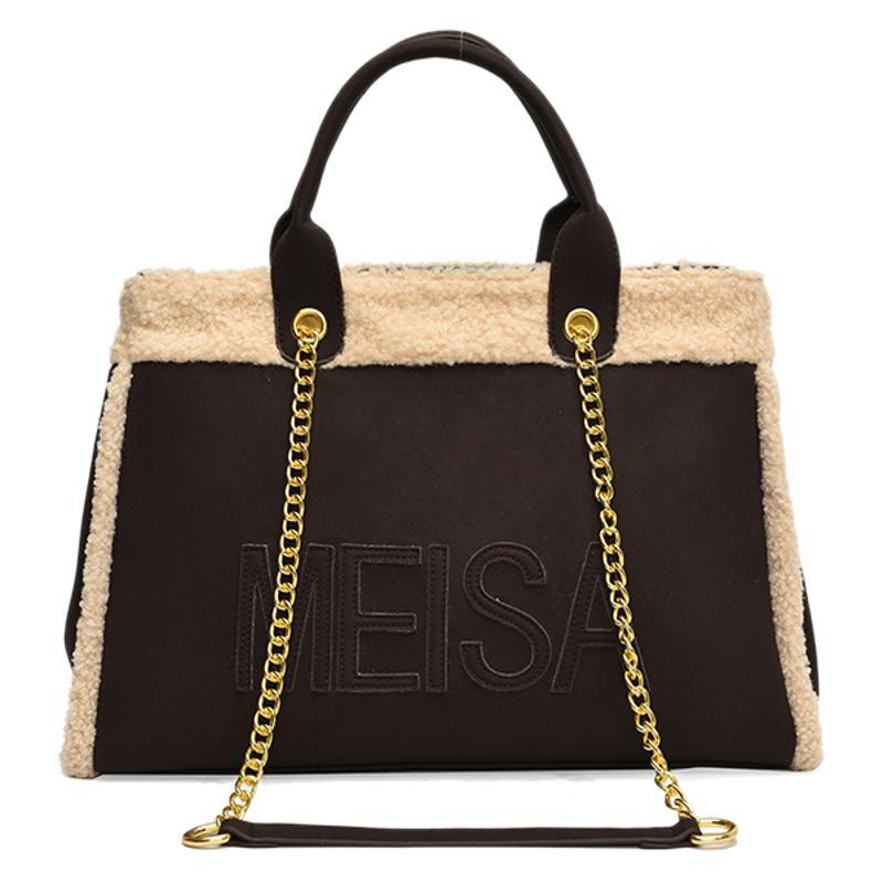Niche High-texture Versatile Plush Handbag 2025 Autumn and Winter New Retro Lamb Wool Large-capacity Shoulder Bag