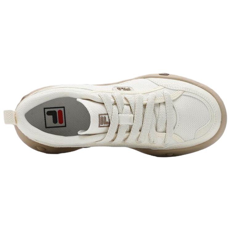 FILA Cookies Comfortable Soft Wear-Resistant Low-Top Canvas Shoes Women sneaker Beige F12W522301ATF
