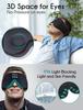 3D Sleeping Headphones Bluetooth Eye Mask for Women Men Wireless Music Blackout Masks for Side Sleepers Insomnia Travel Gift