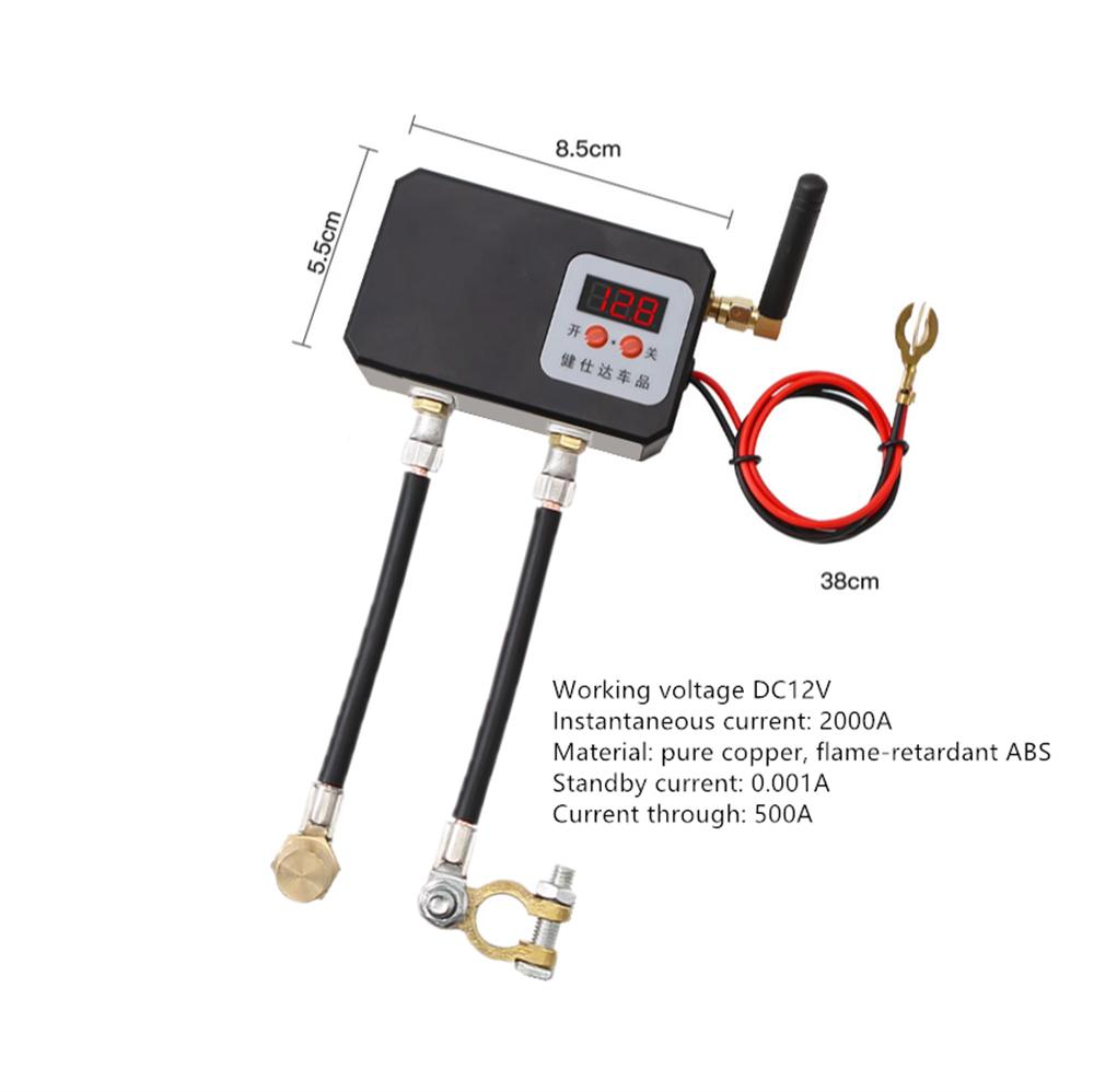 2Pcs Universal Wireless Remote 12V Battery Disconnect Switch