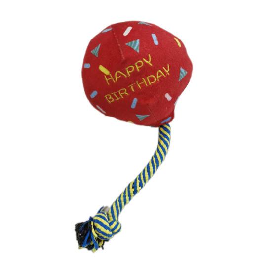 

Іграшка для домашніх тварин Стійка до гризіння Інтерактивна Звукова Іграшка Повітряна Куля-Іграшка Плюшева Куля День Народження Середніх Великих Собак Декор для Вечірки червоний