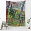 Idyllic Forest Cabin Tapestry Wall Hanging Bohemian Psychedelic Mystery Van Gogh Oil Painting Bedroom Decor
