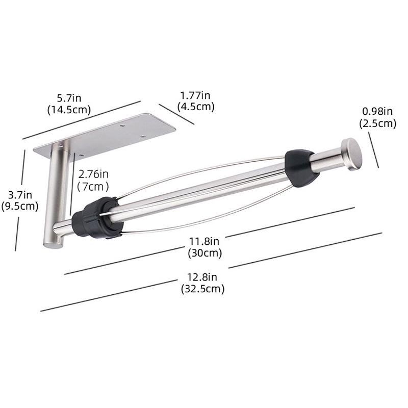 Leicht abreißbarer hängender Papierhandtuchhalter, gedämpfter Papierhandtuchhalter, wandmontierter Edelstahl-Papierhandtuchhalter ohne Bohren