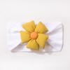 New solid color jacquard children's headband, cute five-petaled flower baby headscarf, thin soft baby hair accessories