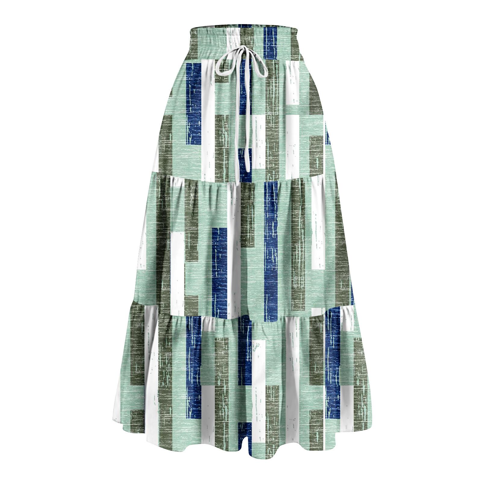 

Женская весенняя повседневная юбка с оборками, однотонная юбка, ретро-юбка с цветочным принтом M