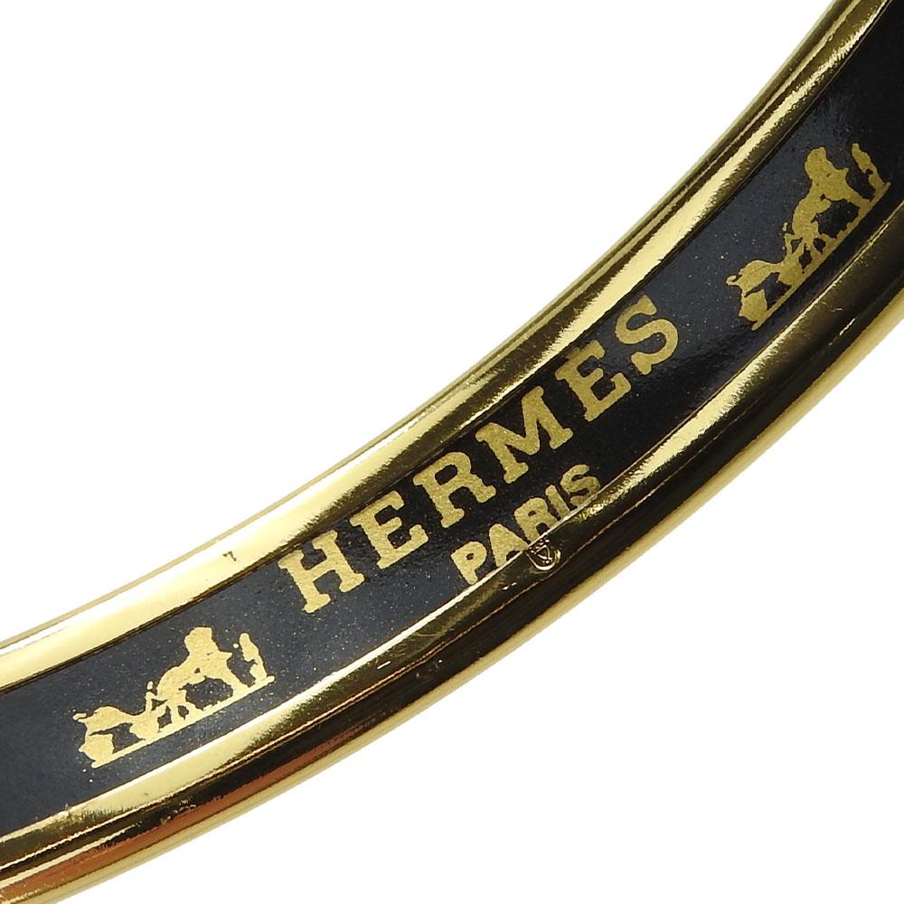 USED HERMES bangle  Emaille PM metal 18.2g multicolor Gold Metal Accessories