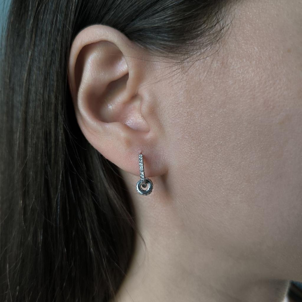 Brincos de prata com zirkonia cúbica (2180715)