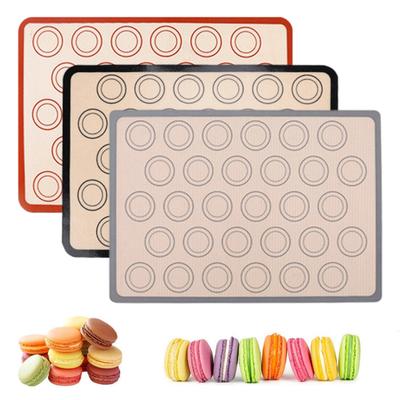 Bakmatta 30-rings silikon non-stick värmebeständig 0,4 mm tjock ugn kylskåpssäker bakningshjälp med halkfria kanter köksmatta