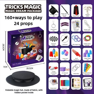 Kinder Zaubervorführung Requisiten Set Anfänger Zaubertricks Set Kinder Pädagogisch Interaktives Spielzeug Close-up Magie Spielkarten