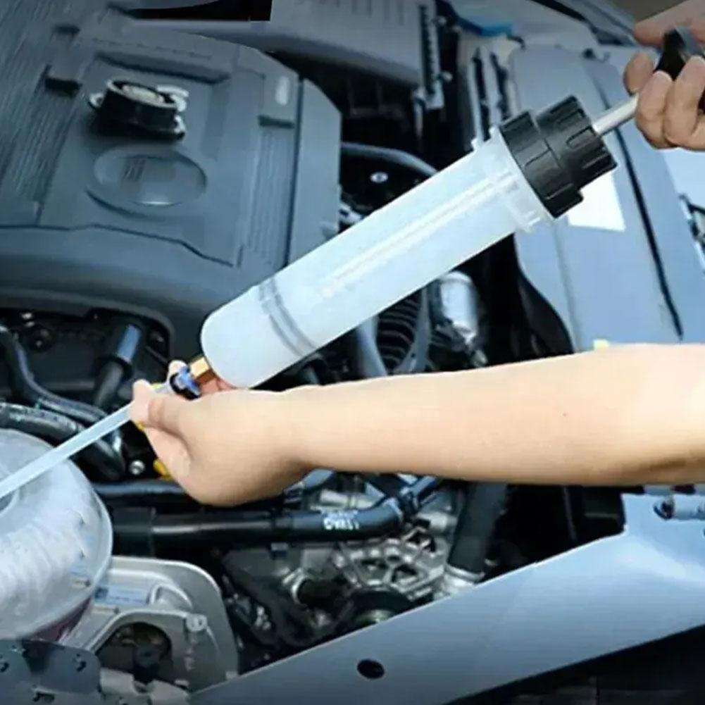 Car Oil Fluid Extractor Brake Fluid Syringe Pump Oil Transfer Pump Fuel Manual Hand Change Syringe Suction Vacuum Pump O5V4